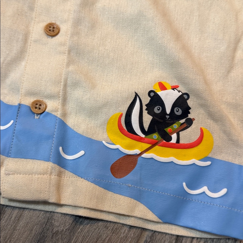 BEARPAW Toddler 2Pc Camp Lakeside Button Down Shirt & Shorts Set NWT Outdoor - Picture 4 of 12